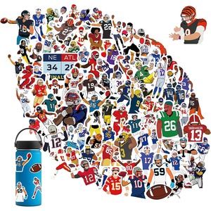 Football Stickers Waterproof Fun Team Players Set of 10